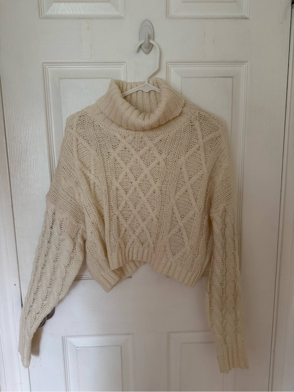 NEW Altar'd State Cream Cable Knit Sweater